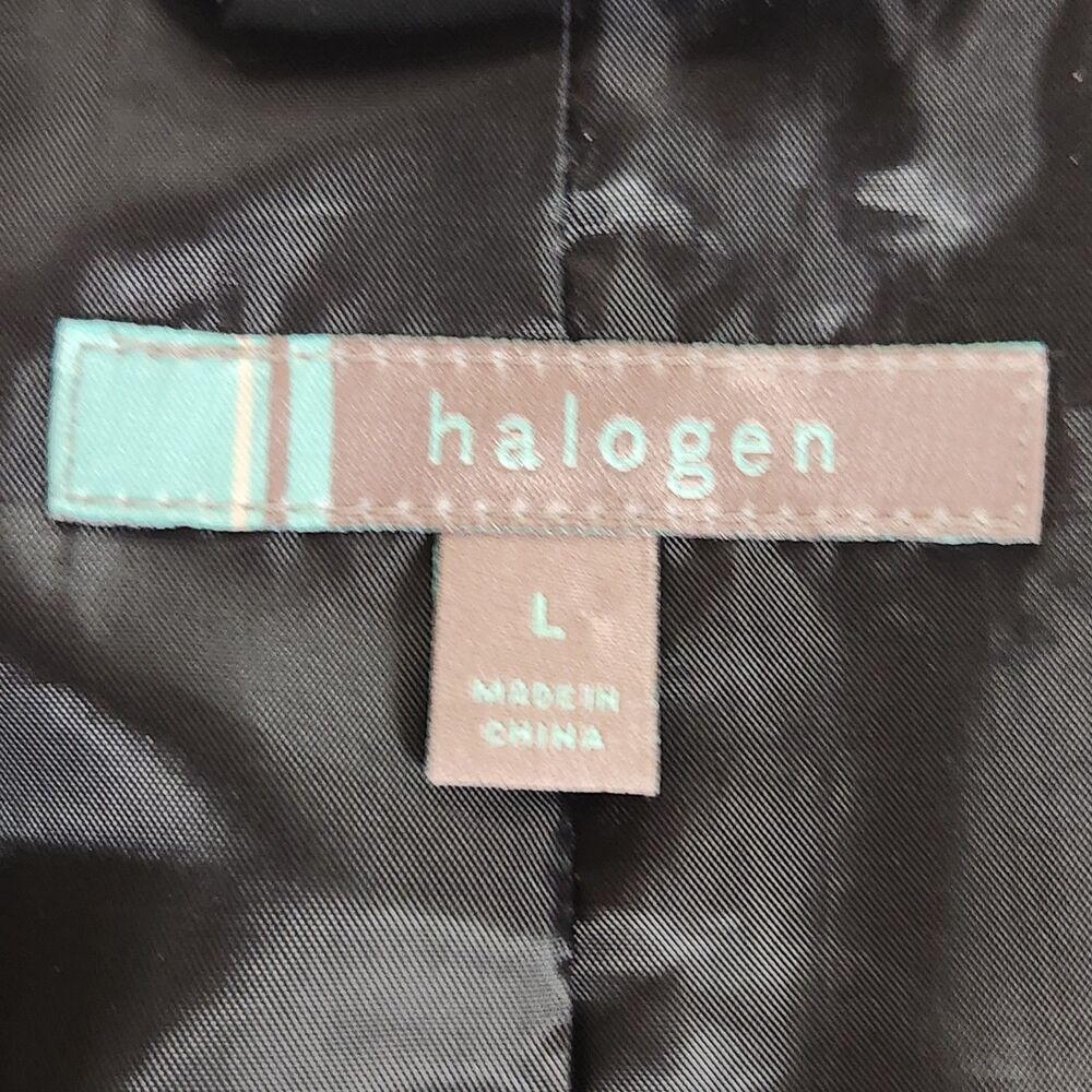 Halogen Women’s Jacquard Paisley Coat Jacket Gray Double Breasted Size L - Picture 8 of 9